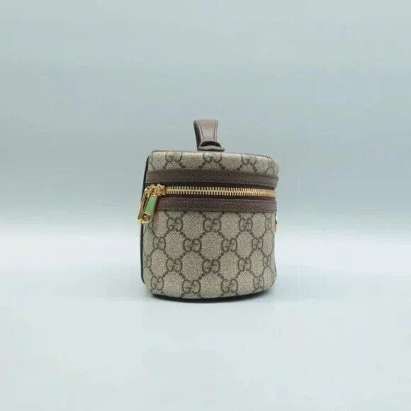 100% Authentic GUCCI Ophidia Brown GG Canvas Vanity case 1150-09324 - Picture 4 of 12